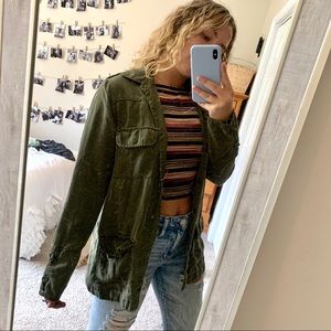 Anthropologie button-down utility jacket